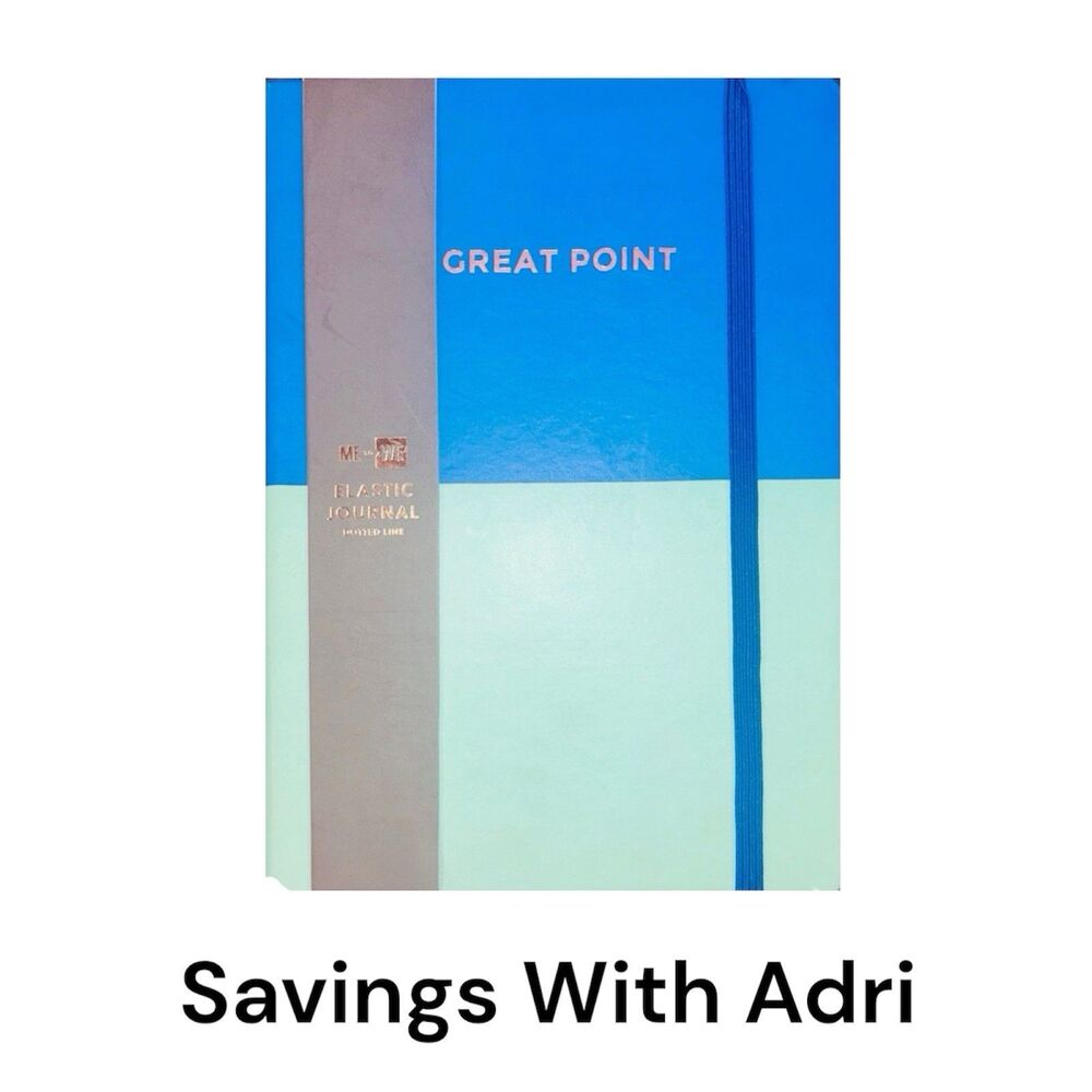 Me to We Blue Elastic Dotted Line Journal 8"x5.5" 120 Sheets